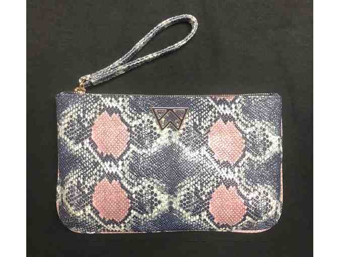 Kelly Wynne RISKY BIZ Wristlet in Candy Python