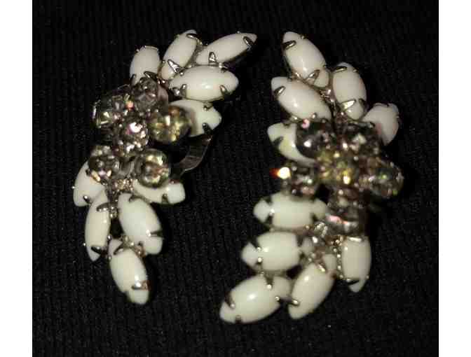 Rhinestone Brooch and Earrings Set