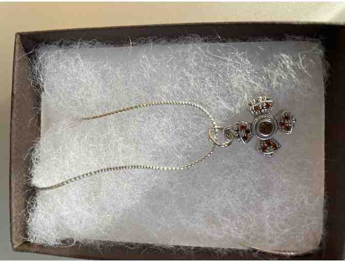 Sterling Citrine Pendant with 18' sterling chain from One Of A Kind Boutique