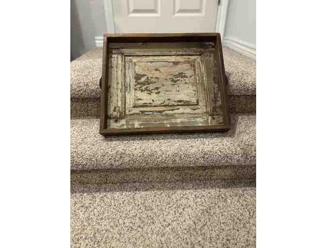 Reclaimed wood serving tray from Hazy Oak Interiors