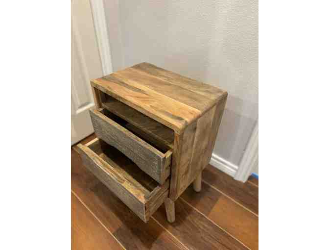 Mango wood end table from Hazy Oak Interiors