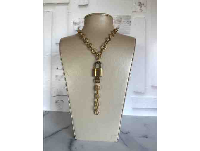Vintage Louis Vuitton Lock Necklace