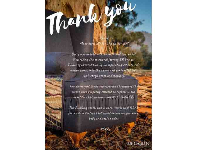 'BESSY' -HAND CRAFTED CHAIR & FOOTREST