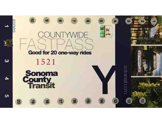 Sonoma Transit - 20 ride pass (2 zone)