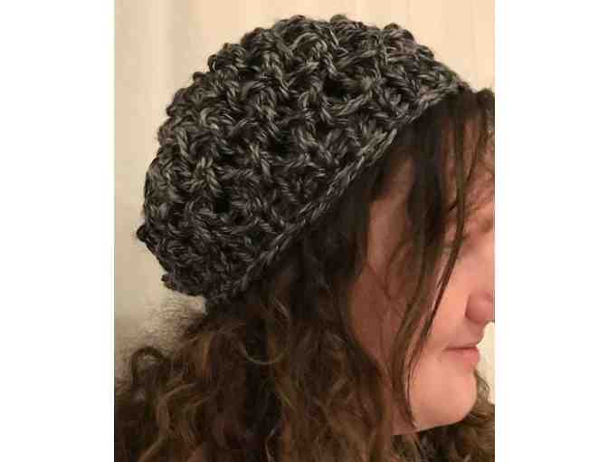 Hand Knitted Poncho with Matching Beanie