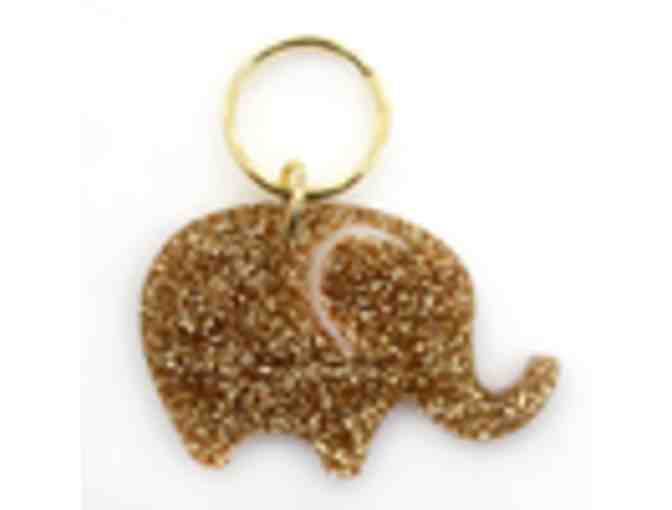 You Sparkle -Super Glittery Elephant Keychain