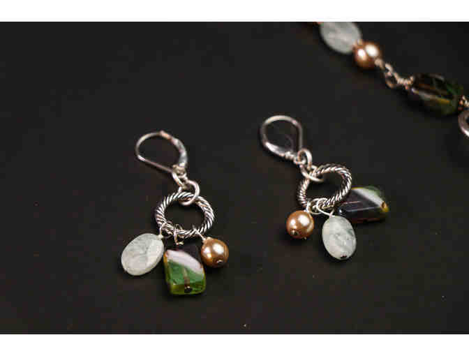 Czech Glass Necklace and Earrings Set