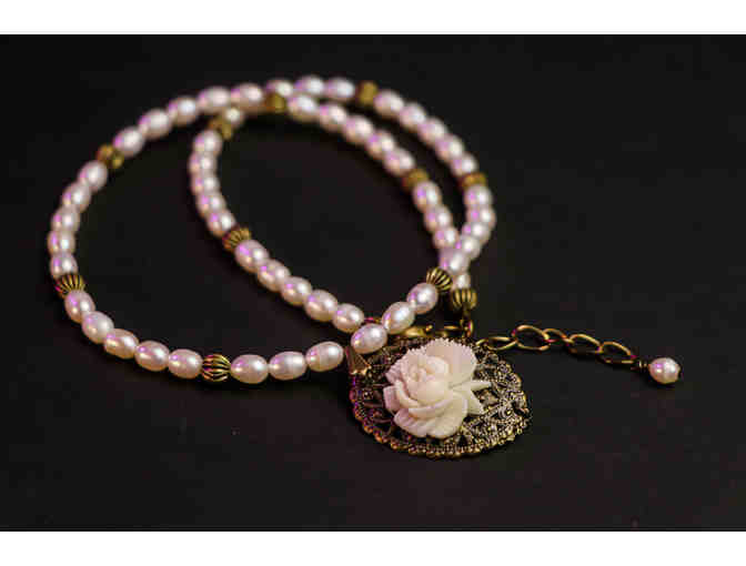 Pearl Rose Necklace