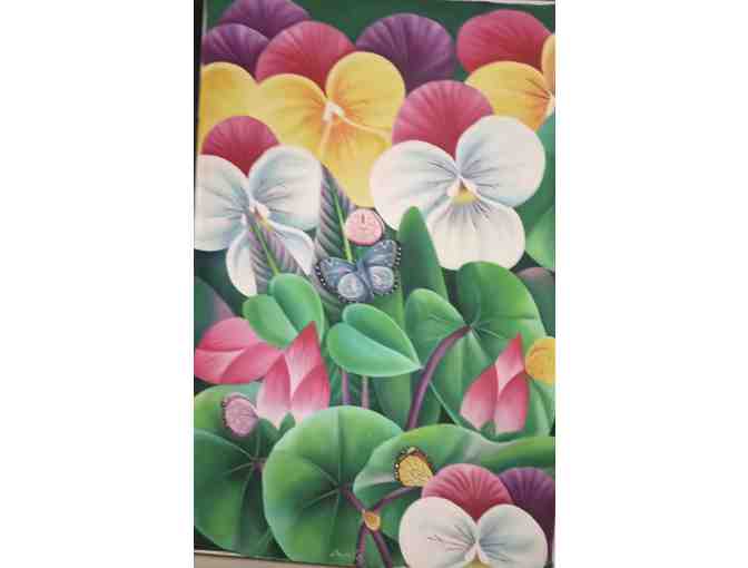 Floral series 1 - Painting by Murali Nagapuzha - Photo 1