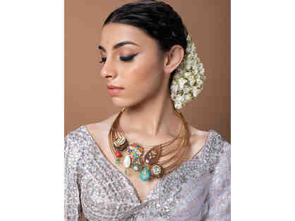 Gold plated wire necklace from Joules by Radhika