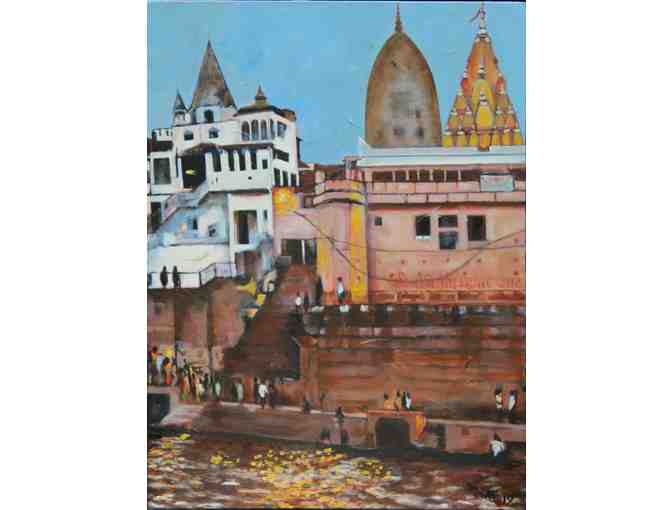 Ganga Ghat 2 - Painting by Mamta Malhotra - Photo 1