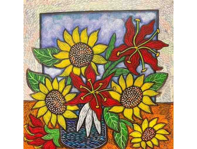 Flower Joy - Painting by Vallery Puri - Photo 1