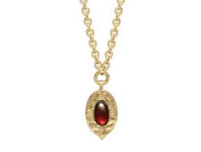 House of Harlow Coin Garnet Pendant Necklace - Photo 1