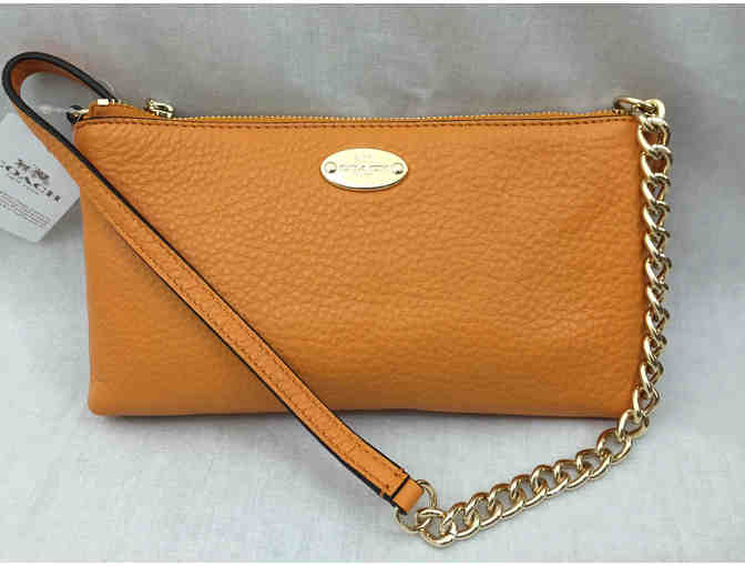 Coach Pebble Leather Crossbody Sling Chain Bag