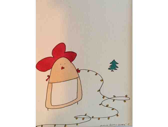 Busy Happy Chix Series Original Watercolor