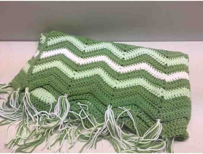 Livi Lee's Daylight Donuts, Robin's Roast, Green Coffee Mug, and Green Afghan