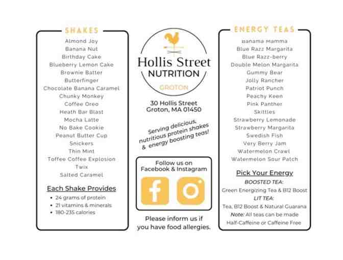 Hollis Street Nutrition - $25 Gift Card and Reusable Cup with Straw