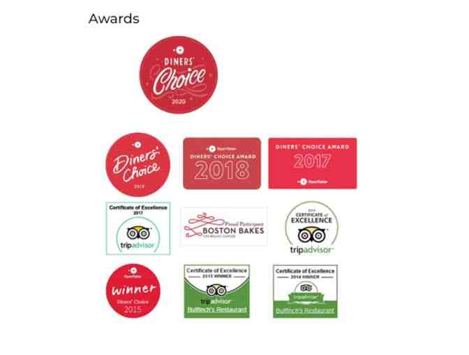 Bullfinchs Restaurant - $25 Gift Card