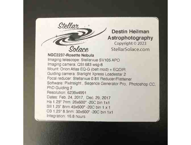 D. Heilman Astrophotography - Framed Time-Lapse Photo of Rosette Nebula