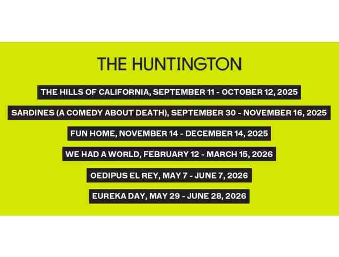 The Huntington Theatre - Two Tickets to a 2025-2026 Season Production