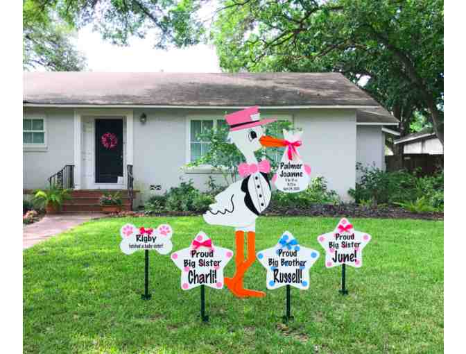 Court's Storks - 7 Day Pink or Blue Stork Yard Sign Rental