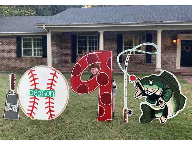 THREE Signs from Delta Lawn Party