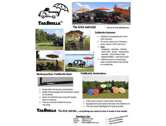 Two (2) Folding Sport Chairs and One (1)Tailbrella Umbrella donated by the Mallers Family