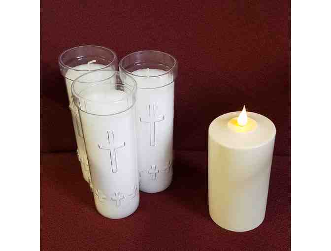 Vigil Lights & Cemetary Headstone wreath hanger donated by Lori Maver