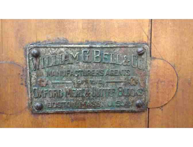 Antique Butcher Block from Governor Oliver Ames Estate