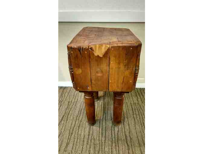 Antique Butcher Block from Governor Oliver Ames Estate