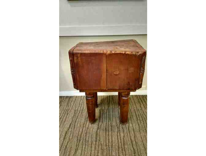Antique Butcher Block from Governor Oliver Ames Estate