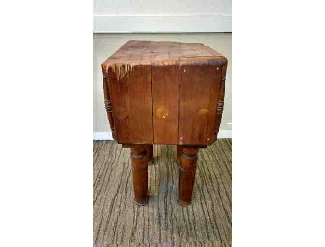 Antique Butcher Block from Governor Oliver Ames Estate