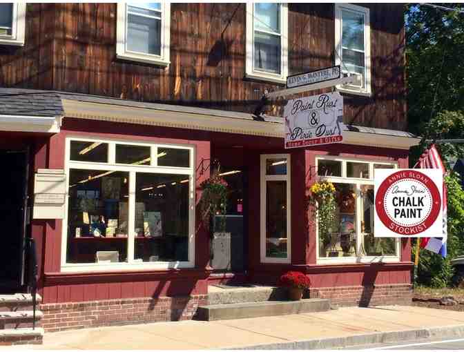 Refinished bookcase cabinet donated by Paint Rust & Pixie Dust