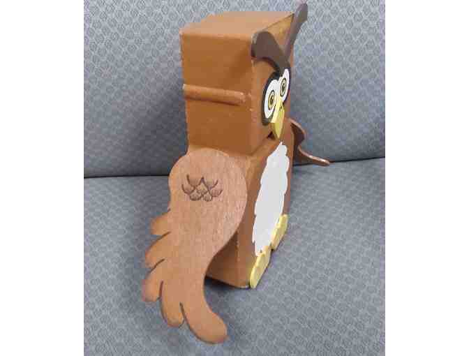 Owl made from paver stones