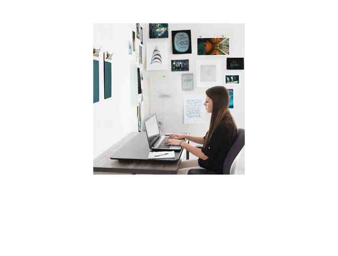 Compact Standing Desk w/Height Adjustable Monitor & Rise Tabletop Sit to Stand Workstation