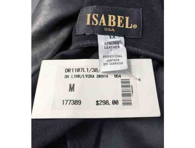 Isabel Black Leather and Lycra Dress