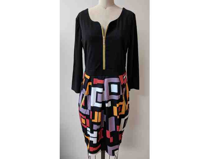 Miusol Women's Deep-V Neck 2/3 Sleeve Slim Sexy Business Pencil Dress