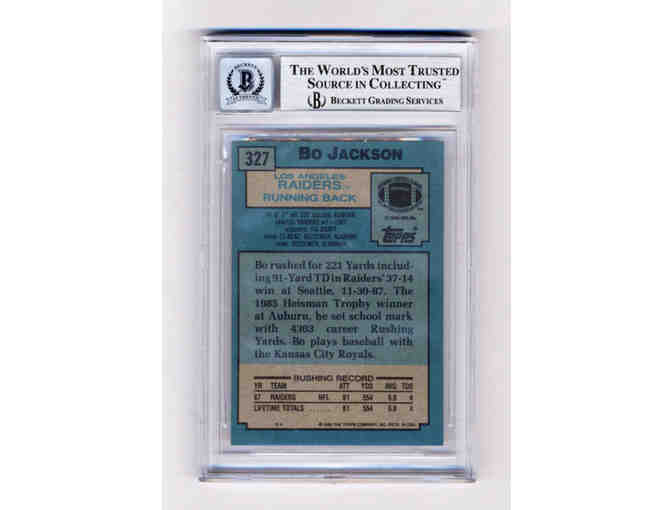 Enjoy Bo Jackson Signed 1988 Topps #327 SR RC (BGS)