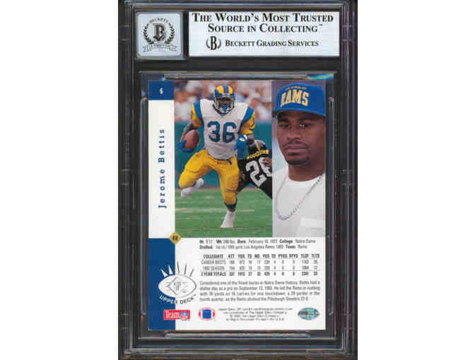 Enjoy Jerome Bettis Signed 1993 SP #6 RC Inscribed 'HOF 15' (BGS)