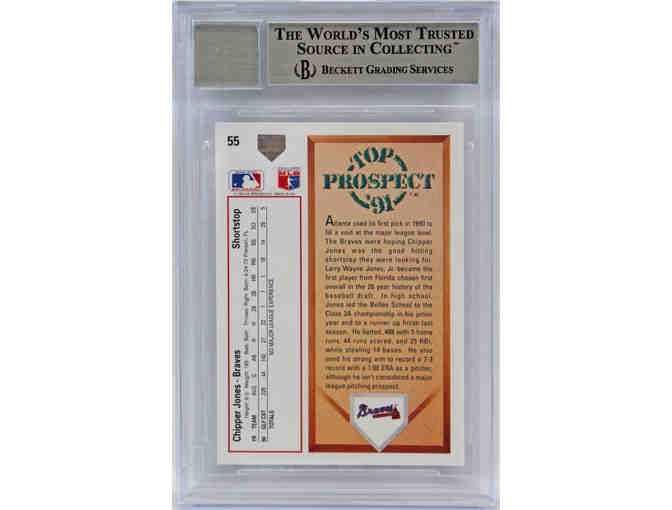 Enjoy Chipper Jones Signed 1991 Upper Deck #55 RC (BGS)