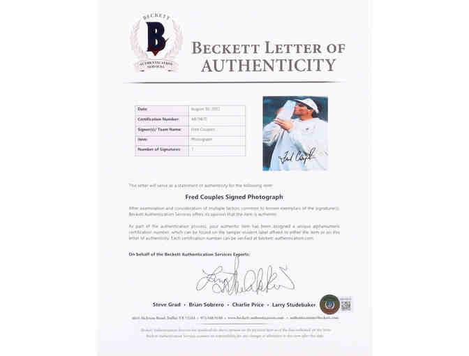 Enjoy Fred Couples Signed Custom Framed Photo Display with The Players Championship Score