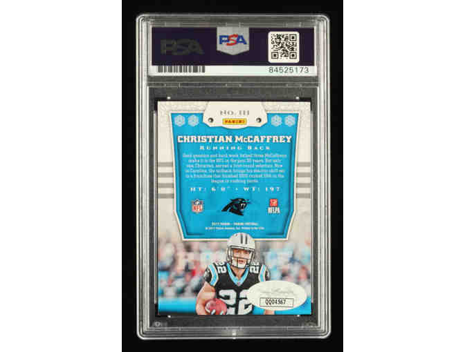 Enjoy Christian McCaffrey Signed 2017 Panini #111 RC (PSA)