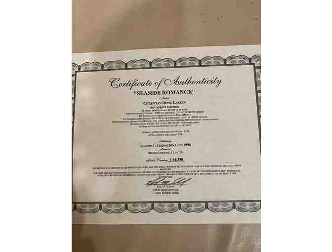 Seaside Romance Disney Limited Edition & Signed Giclee by Christian Lassen + Gift - Photo 3