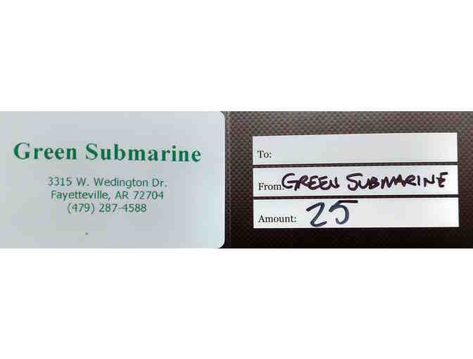 Green Submarine $50 Gift Certificate