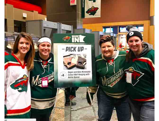 Hand-crafted art by local artists Hagen and Oats