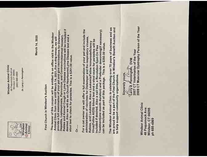 Full Examination and Shots for a Cat or a Dog