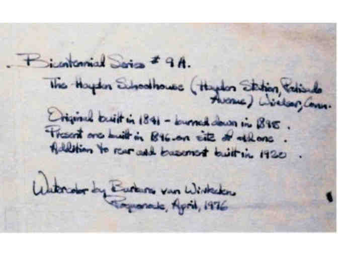 Framed Print of the Hayden Schoolhouse by Barbara van Winkelen