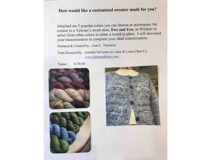 Have Joan make you a handcrafted sweater for you!