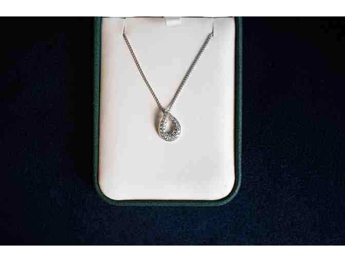 White Gold Pear Shape Silhouette Diamond Pendant from Underwood Jewelers