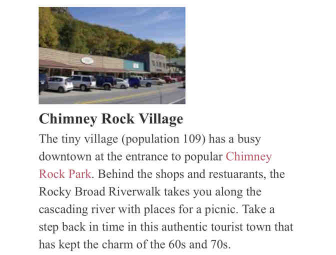 Chimney Rock- Tickets for Four!